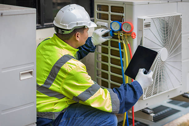 Professional Air Duct Cleaning technician working in Cool, CA